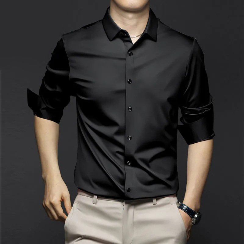 Men's Long sleeve Wrinkle-free Business Casual Shirt